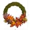 20" LED Fall Maple Leaf & Berries Autumn Wreath